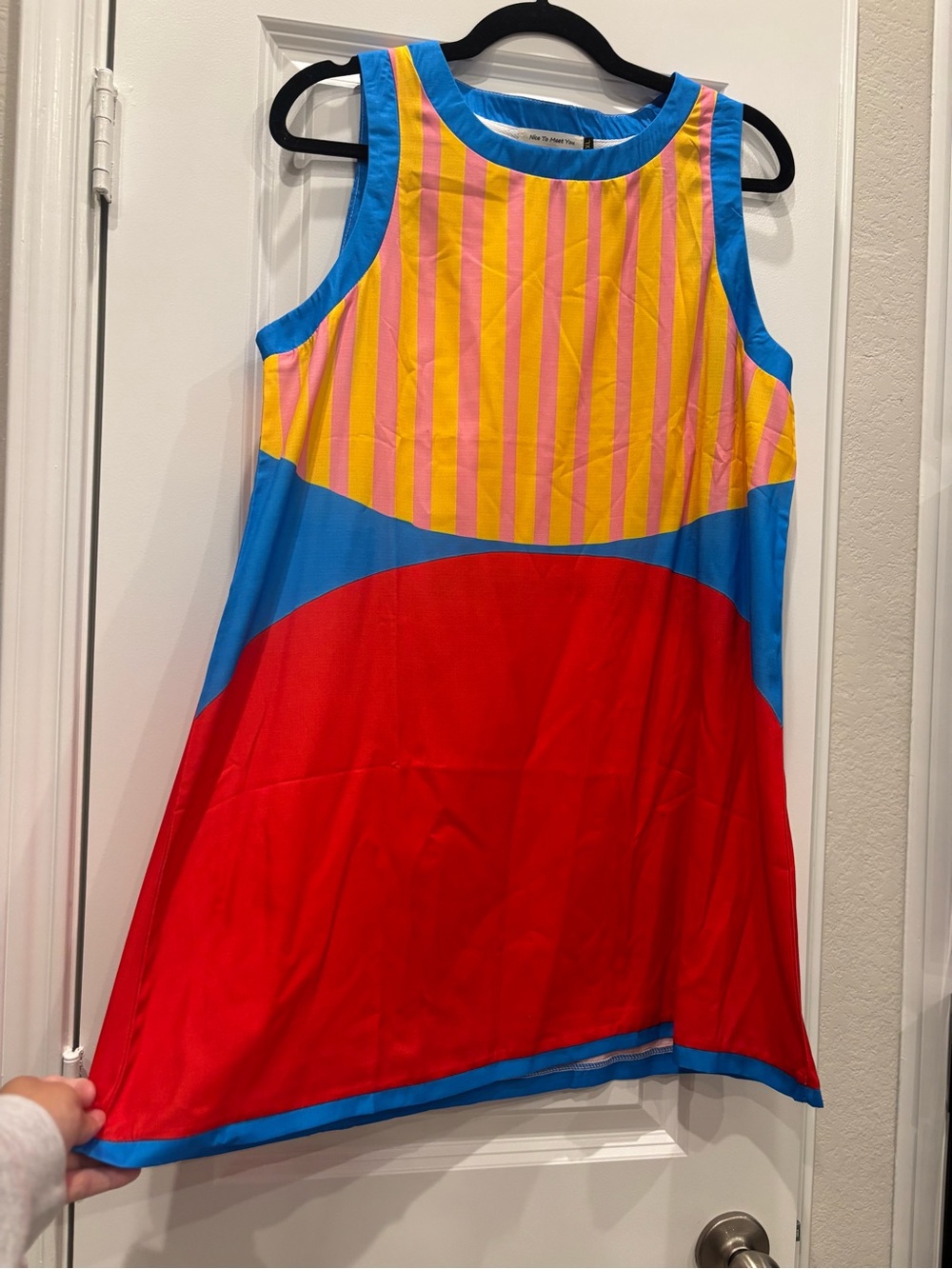 Girls' Colorblock Tank Dress - Blue, Yellow & Red